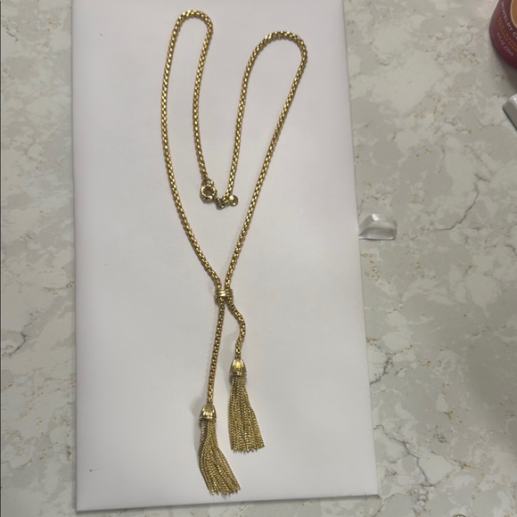 J. Crew Gold Tassel Necklace - Picture 2 of 7